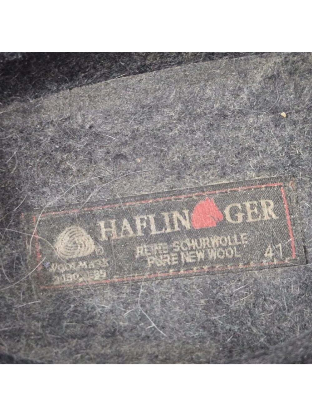 Haflinger Size 10 Paisley Blue Wool Felt Appliqué Stitching Slip-On Clog Slipper - Picture 6 of 11